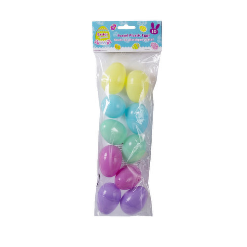 Easter Treasures - 10PK Pastel Plastic Eggs