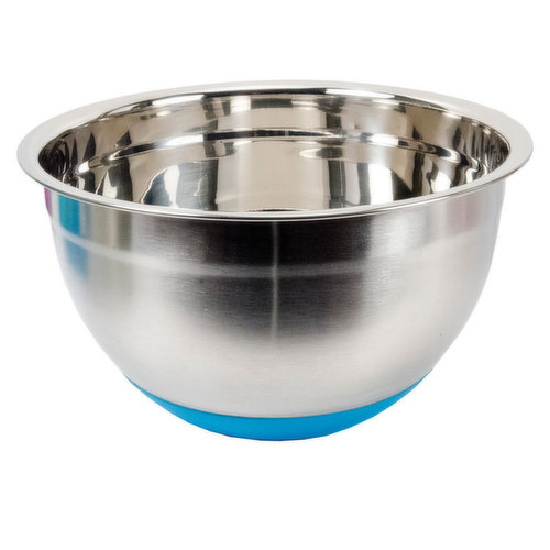 8.5" constructed with a non-slip silicon bottom grip/non-slip base. Dishwasher safe &  easy to clean.