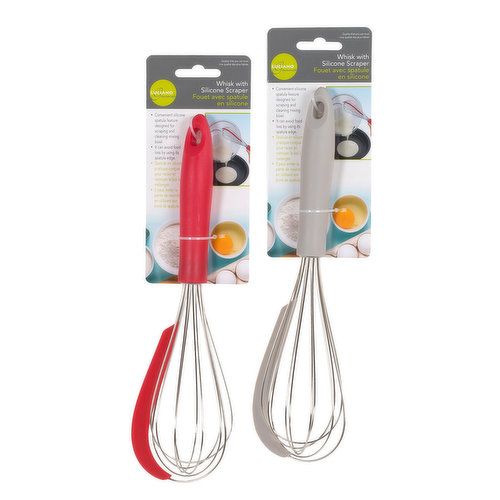 L Gourmet - 11 inch Whisk with Silicone Scraper