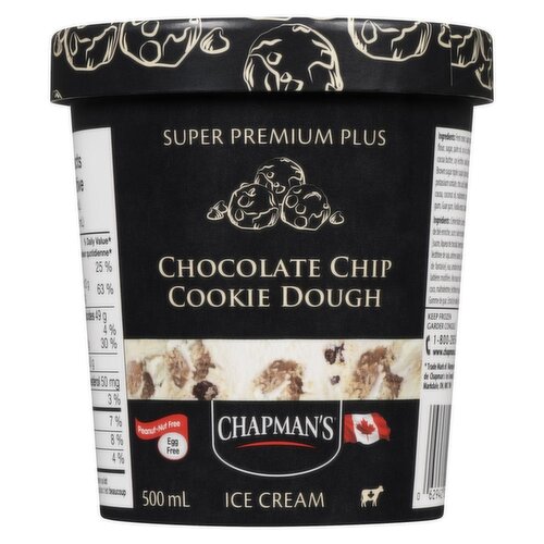 Chapman's - Super Premium Plus Choc Chip Dough.