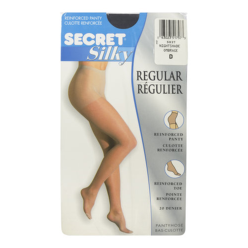 Secret Silky Women's Control Top Pantyhose with Reinforced Toe