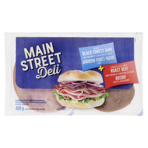 Main Street Deli - Smoked Black Forest Ham & Seasoned Roast Beef Combo Pack