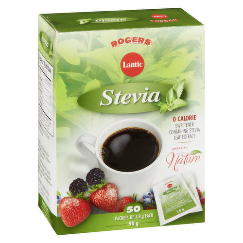 A0 calorie sweetener made with stevia leaf extract and a natural polyol, called erythritol. It is a sugar substitute for your coffee, tea or other beverages. Sprinkle on favourite treats.