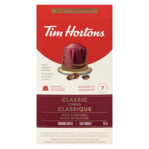 Tim Hortons - Nespresso Capsules Classic Lungo
