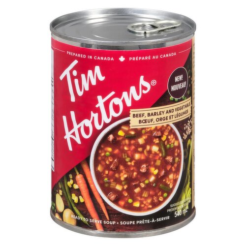 Tim Hortons - Beef, Barley and Vegetable Soup.