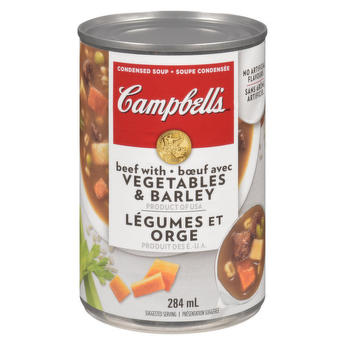 Hearty Favourites. No Artificial Colours or Flavours. Condensed Soup.