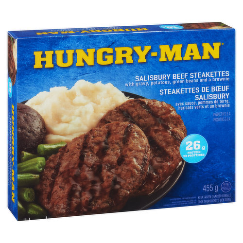 Hungry-Man - Salisbury Beef Steakettes Dinner Frozen Meal