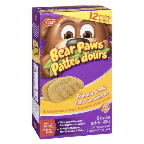 Dare - Bear Paws - Banana Bread Cookies