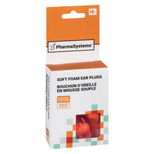 PharmaSystems - Soft Foam Ear Plugs w/ Case