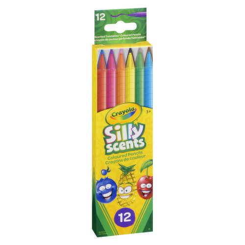 12 scented coloured pencils.
