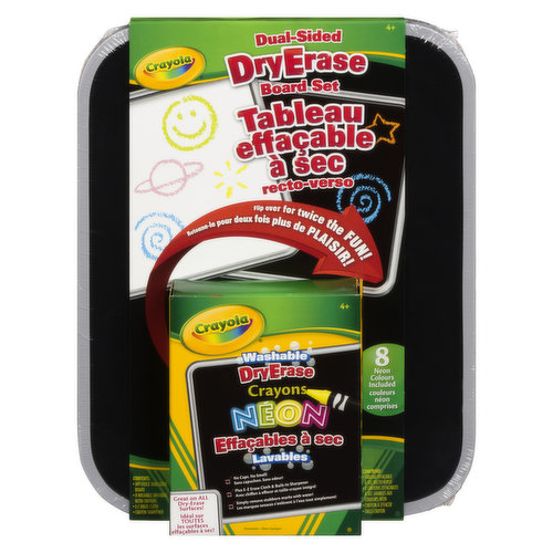 Crayola - Dry Erase Board Set Dual Side