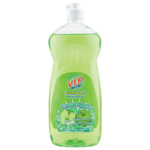 VIP Liquid Dish Soap Green Apple Scent