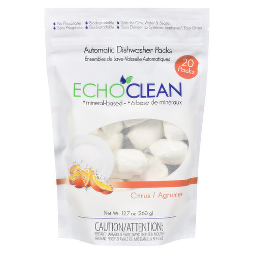 Echoclean - Dishwasher Detergent Packs Citrus