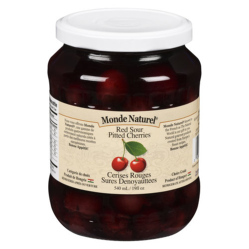 Monde Naturel - Red Sour Pitted Cherries