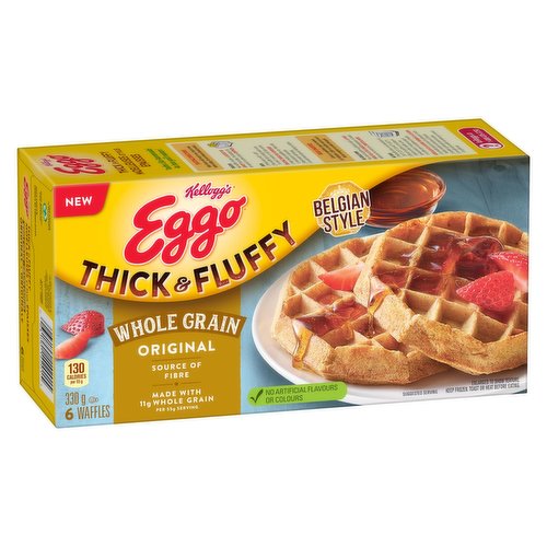 Kellogg's - Eggo Thick & Fluffy Whole Grain Original Frozen Waffle