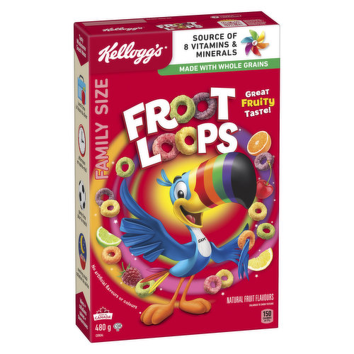 Start off your day with a breakfast kids will love. It's part of a nutritious breakfast & contains no artificial flavours or colours, is made with whole grain & is a source of fibre. Join Toucan Sam on a delicious fruity adventure.
