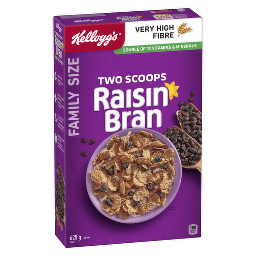 Kelloggs - Two Scoops Raisin Bran Cereal, Family Size