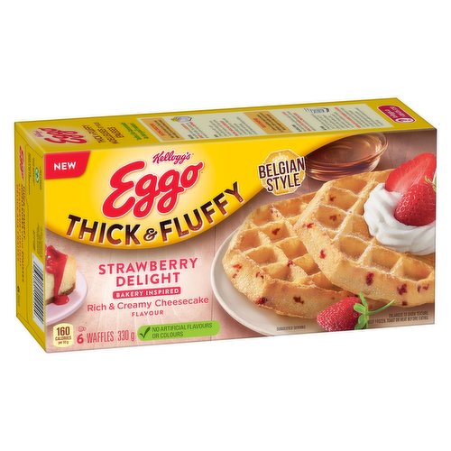 Kellogg's - Eggo Thick & Fluffy Strawberry Delight Cheesecake Frozen Waffle