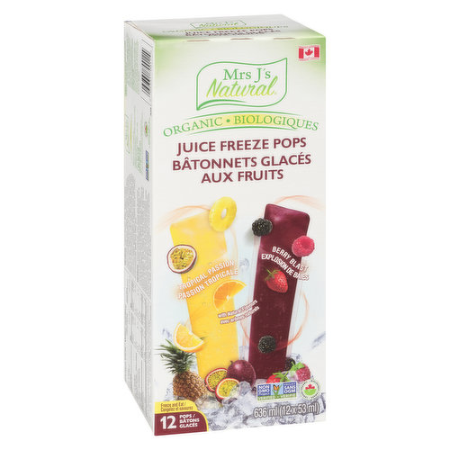 Mrs Js - Organic Freeze Pop Tropical