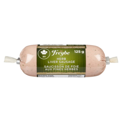 A Traditional German Liverwurst with Herbs.