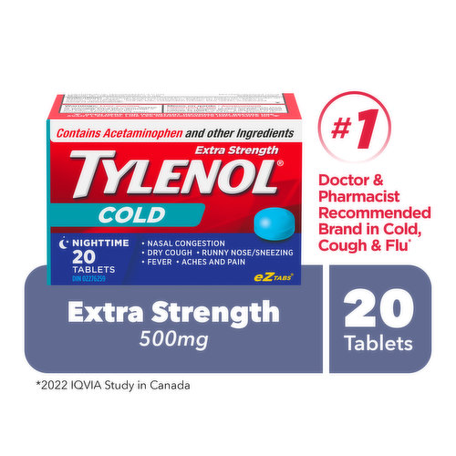 Tylenol - Cold Extra Strength Nighttime Cool Burst