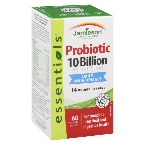 For complete intestinal & digestive health. Contains 14 unique probiotic strains. Advanced Tube Technology to guarantee active cell count to expiry. For Adults, adolescents, children 6 years & older.