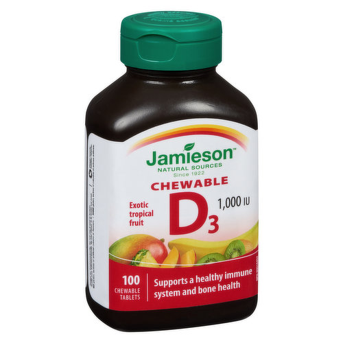 Jamieson - Vitamin D3 Chewable -  Exotic Tropical Fruit