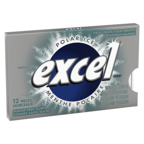 Excel - Polar Ice Sugar Free Chewing Gum, 12 Pieces