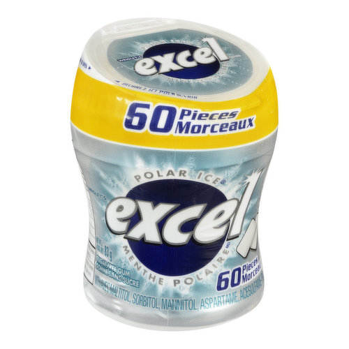 Excel - Polar Ice Sugar Free Chewing Gum, 60 Pieces