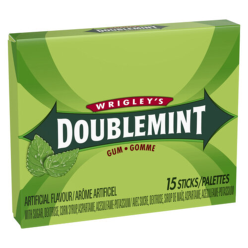 Wrigley's - Peppermint Chewing Gum, 15 Sticks