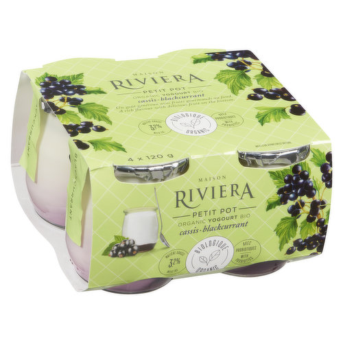 Riviera - Yogurt Blackcurrant 3.2% Petit Pot
