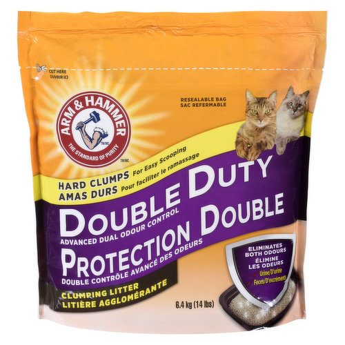 Arm And Hammer - Double Duty Clumping Cat Litter, Resealable Bag