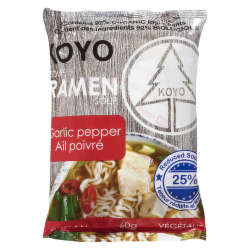 Koyo Ramen - Ramen Garlic Pepper Reduced Sodium