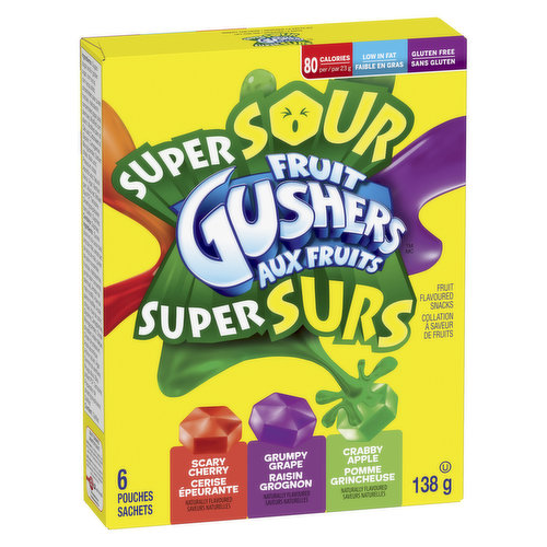General Mills - Super Sour Variety Pack  Fruit Flavoured Snacks,368 g.