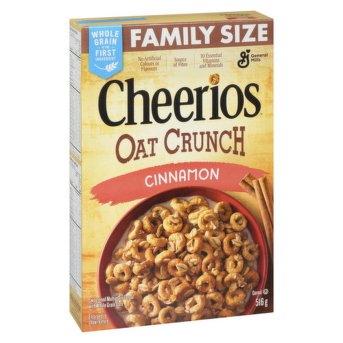 The Perfect Medley of Crispy Oat Flakes, Delicious Nut Clusters and Honey Nut Cheerios. No Artificial Flavours.