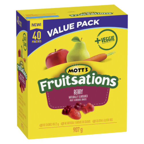 Motts - Fruitsations Berry Naturally Flavoured Snacks,Value Pack.