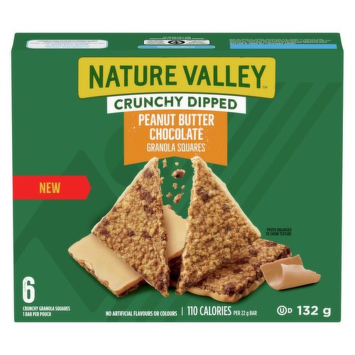 Nature Valley - Crunchy Dipped Peanut Butter Chocolate Granola Squares