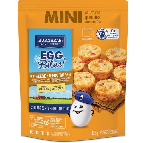 BURNBRAE FARMS - Egg Bites 5 Cheese, Snack Size