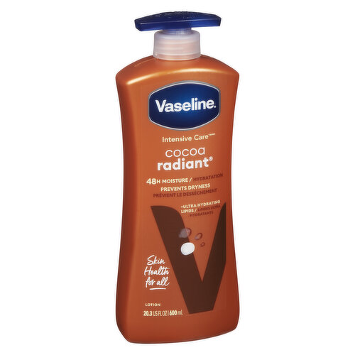 Vaseline - With Pure Cocoa Butter. Heals Dry Skin with Moisture to Reveal its Natural Glow. Non-Greasy Lotion.