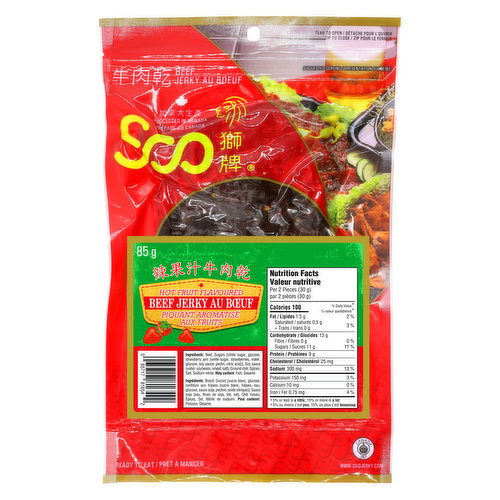 Soo - Hot Fruit Flavoured Beef Jerky