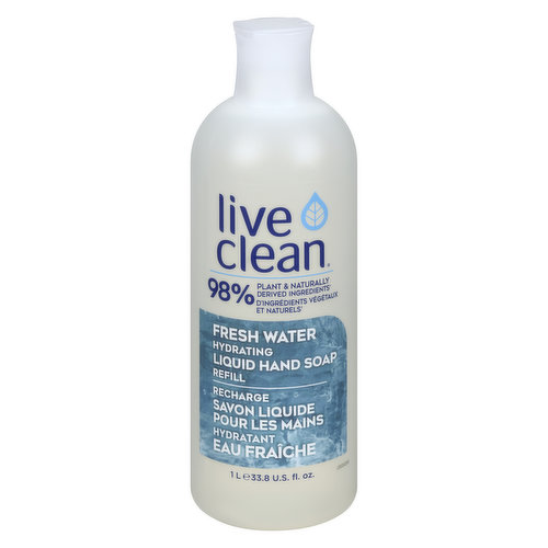 Live Clean - Hydrating Hand Soap Refill - Fresh Water