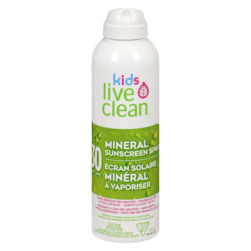 Live Clean - Kids - Mineral 30 SPF Sunscreen Spray