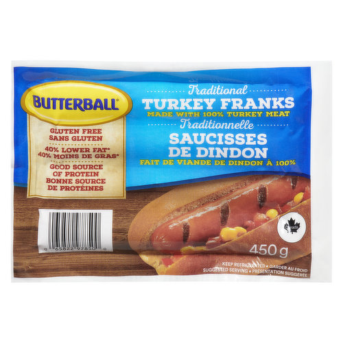 Butterball - Turkey Franks - Gluten/Lactose Free