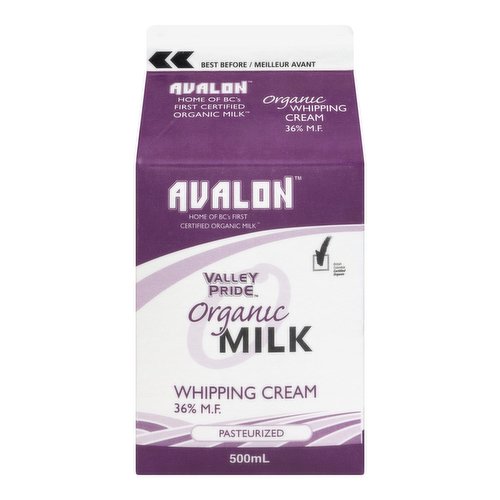 Avalon - Organic Whipping Cream