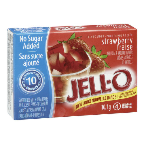 Jell-O - Strawberry Jelly Powder No Sugar Added