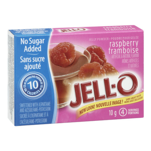 Jell-O - Raspberry Jelly Powder No Sugar Added