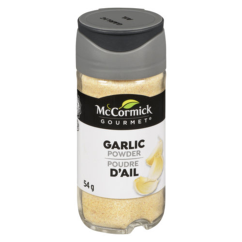 The savory flavor of McCormick Garlic Powder is the perfect addition to any dish, literally. Its mellow, round taste enhances soups, sauces and marinades to stews and stir-fries and everything in between.