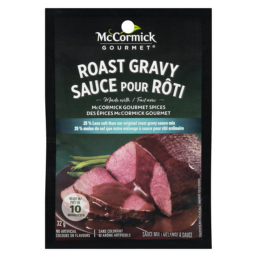 25% Less Salt than Original Roast Gravy. No Trans Fat. No Artificial Flavours or Colours.