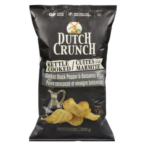 Dutch Crunch - Kettle Cooked Potato Chips- Black Pepper & Vinegar
