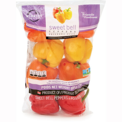 Windset Farms - Bell Peppers, Sweet, Mixed Coloured